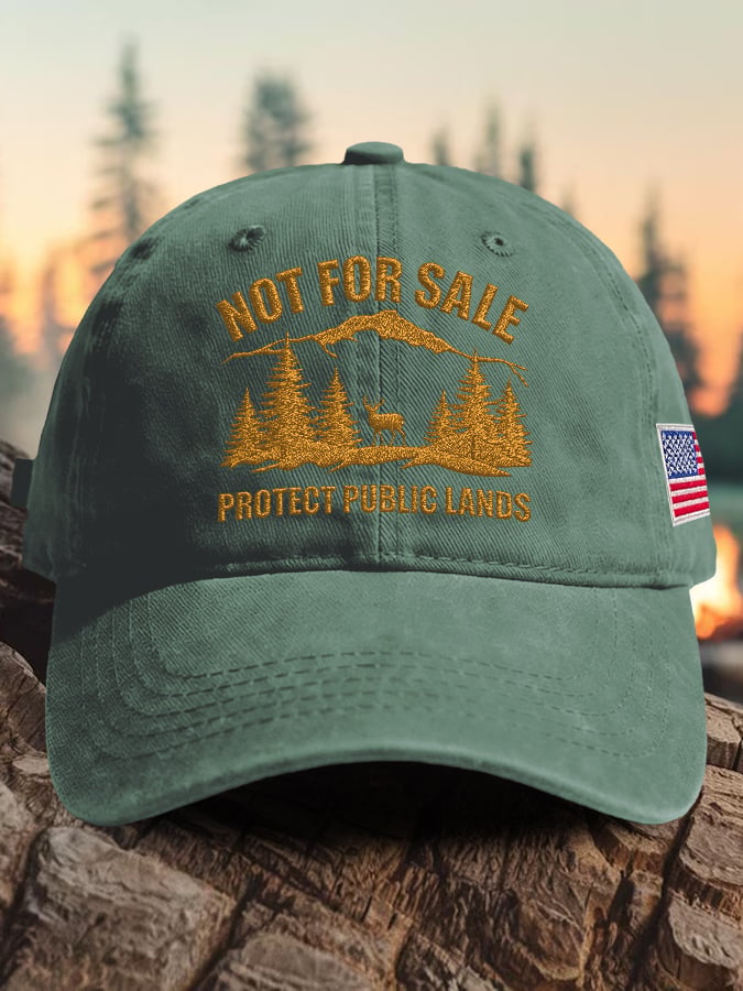 Retro Resist  Not For Sale Protect Public Lands Print Baseball Cap