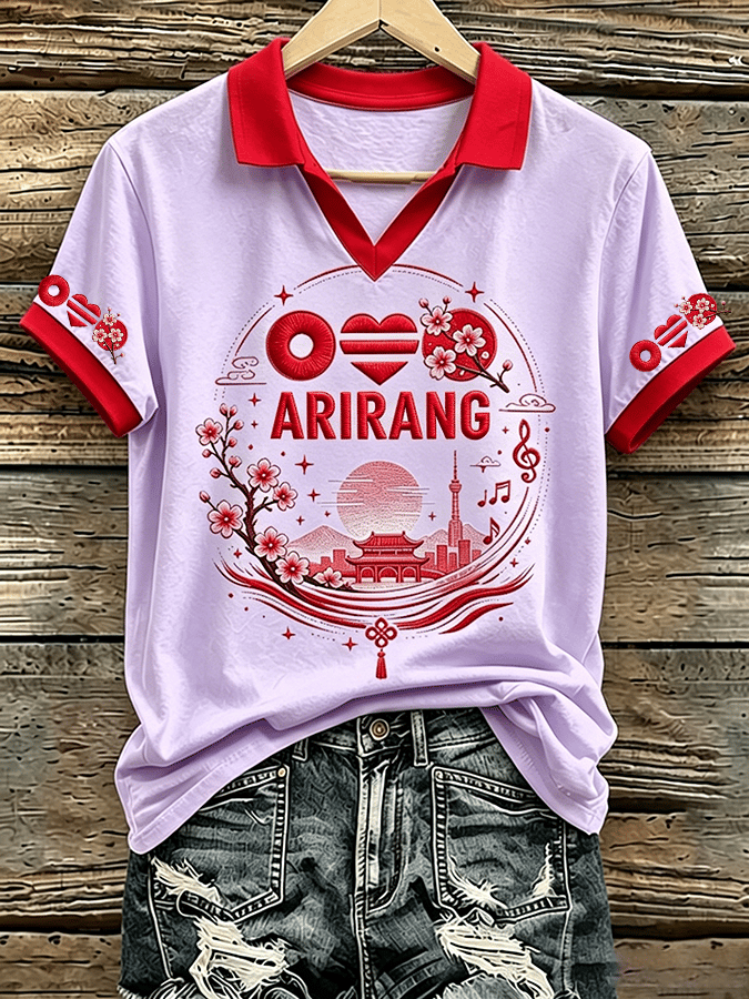 🔥Buy 3 Get 15% Off🔥Music Lovers' Collared Comfortable Women's Short-Sleeved T-Shirt