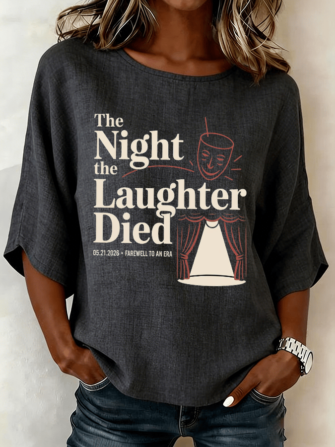 Women's "Night When Laughter Stops" Printed Comfortable Top