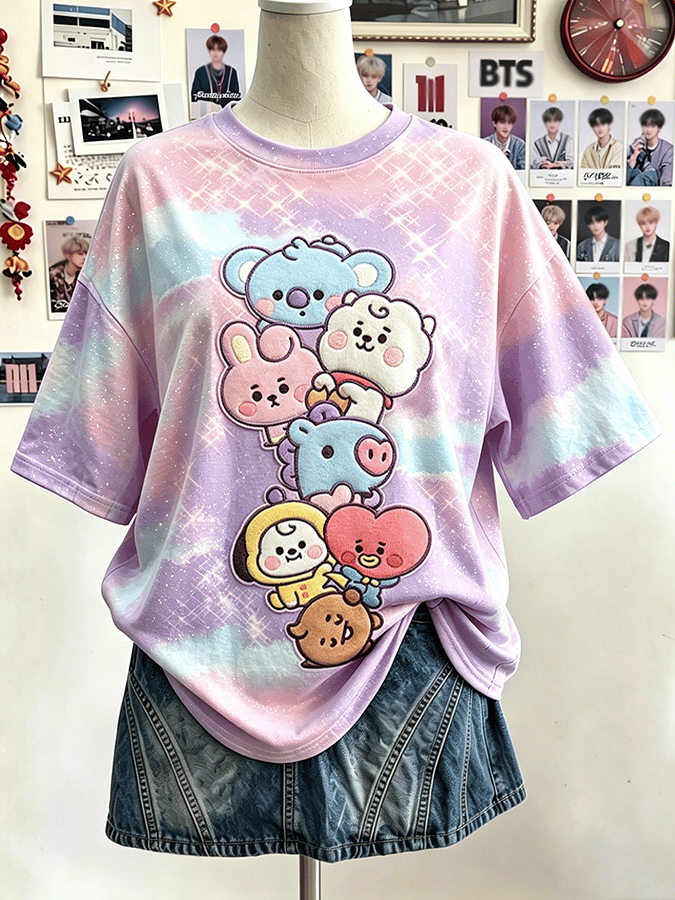 🔥Buy 3 Get 15% Off🔥Arirang Music Lovers Design Round Neck Mid-Sleeve Comfortable T-Shirt