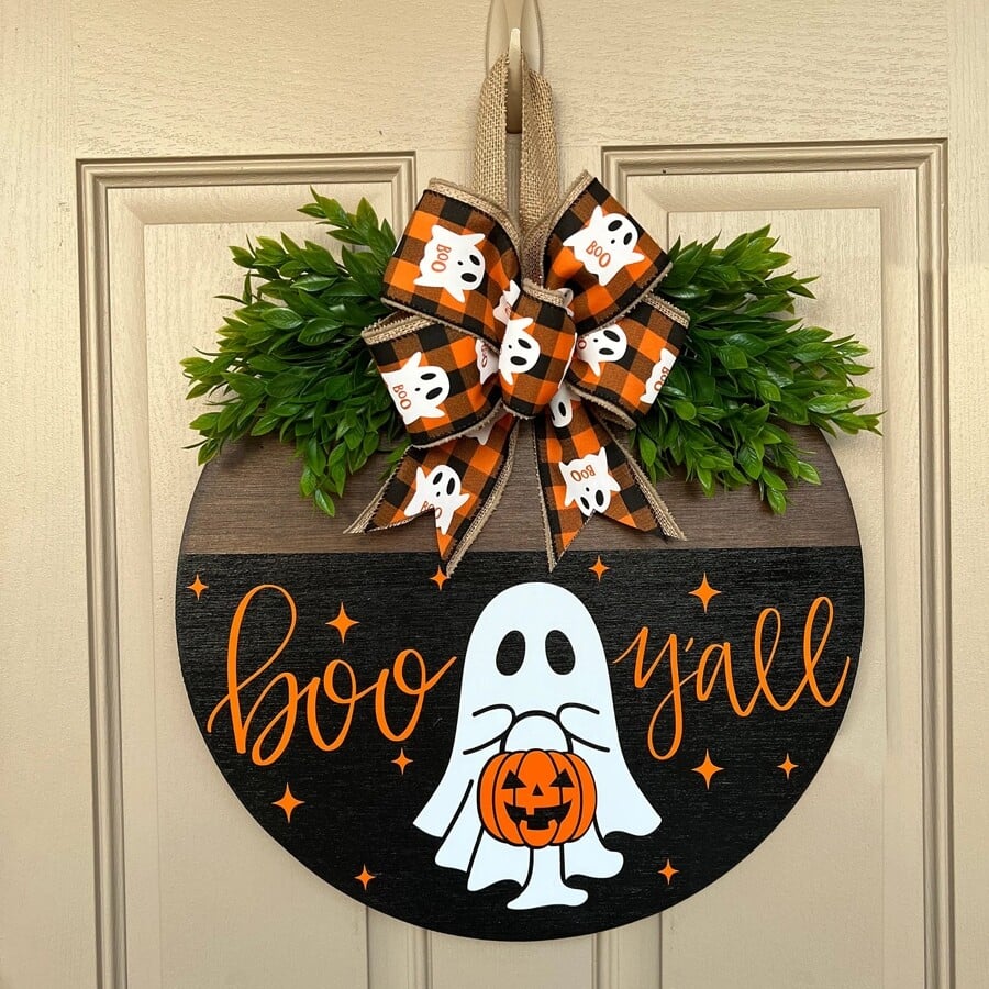 🎃Handmade Wooden Halloween Front Door Decor👻