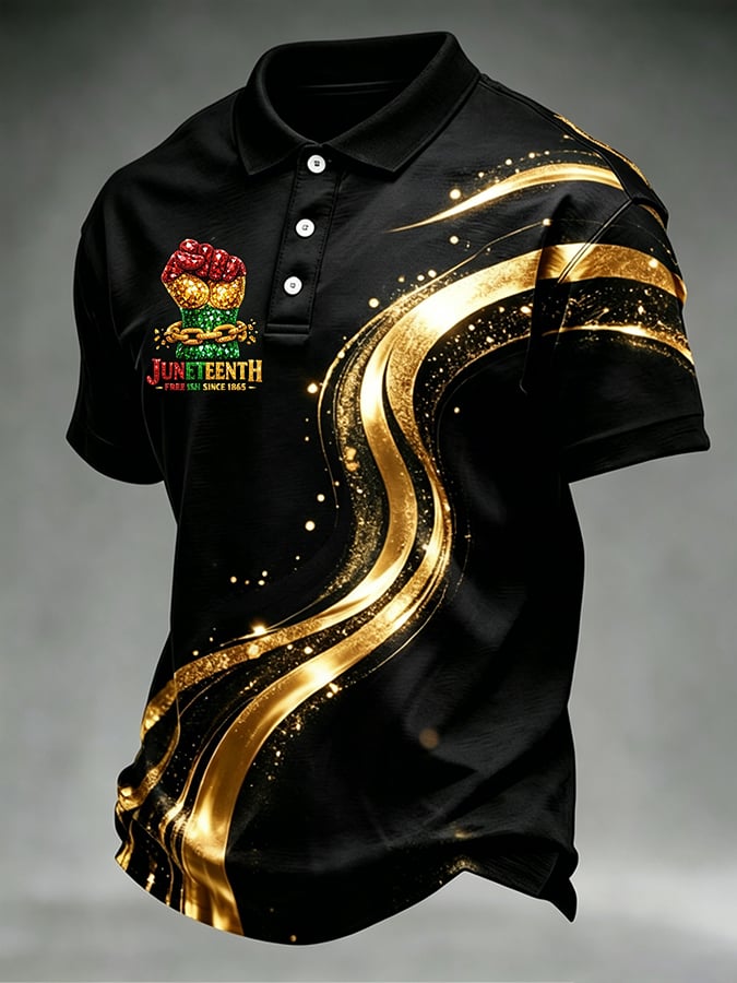 Men'S Juneteenth Celebrate Freedom Free Ish Since 1865   Printed Polo Shirt