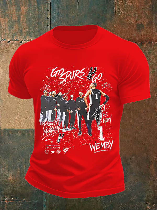 Men's  WEMBY Print Round Neck T-shirt