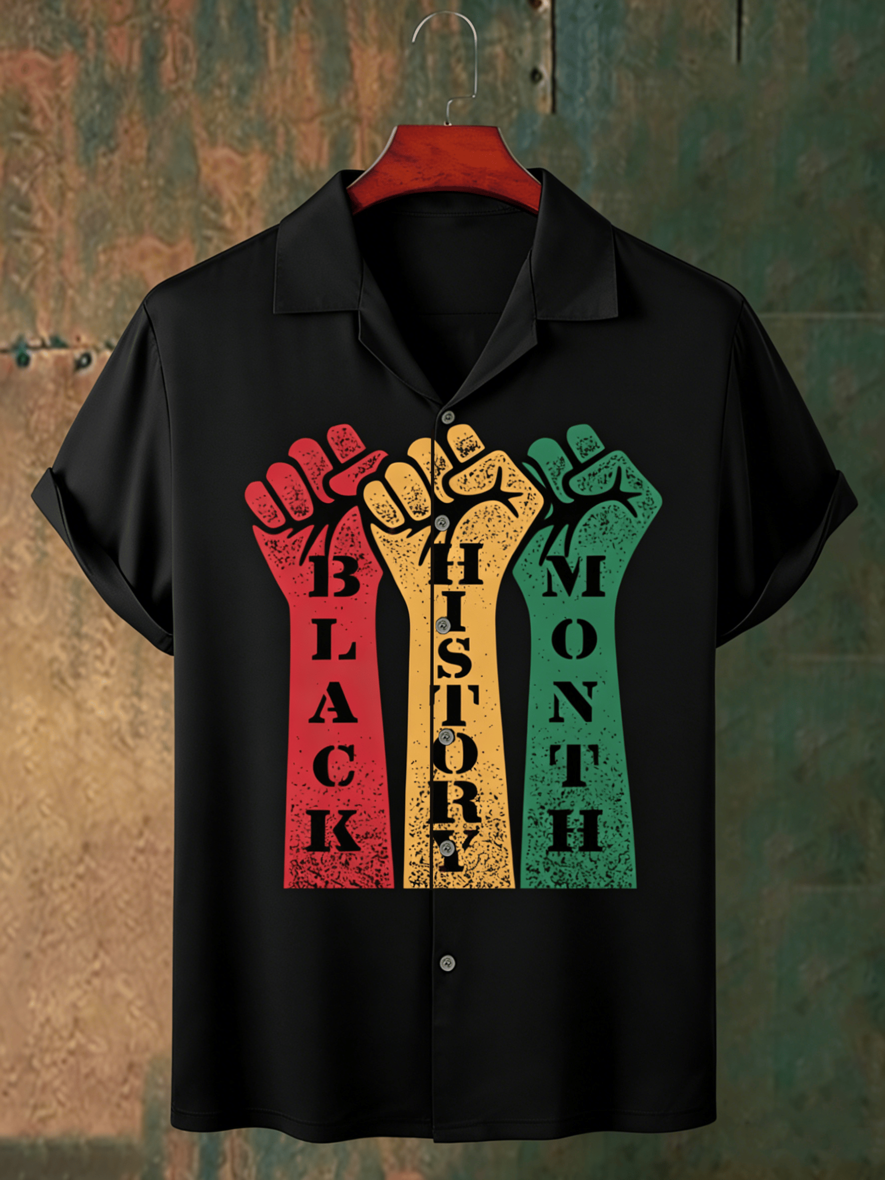 Men's Black History & Culture Commemorative Print Shirt
