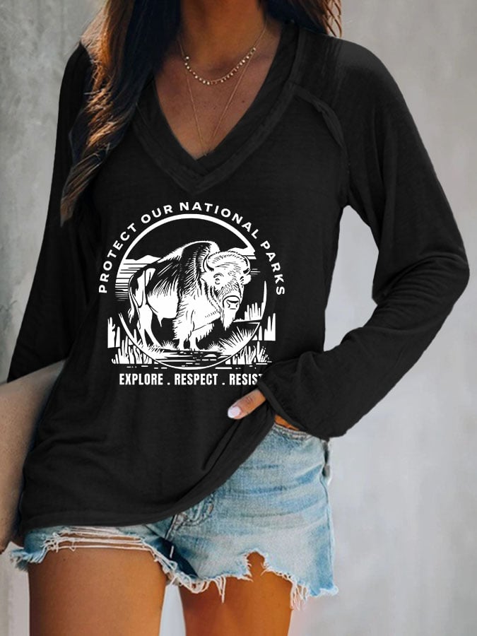 Women's Protect Our National Parks Printed T-Shirt