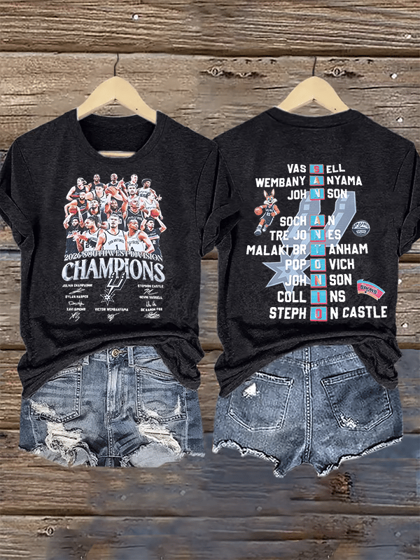 Women's  CHAMPIONS Print Round Neck T-shirt