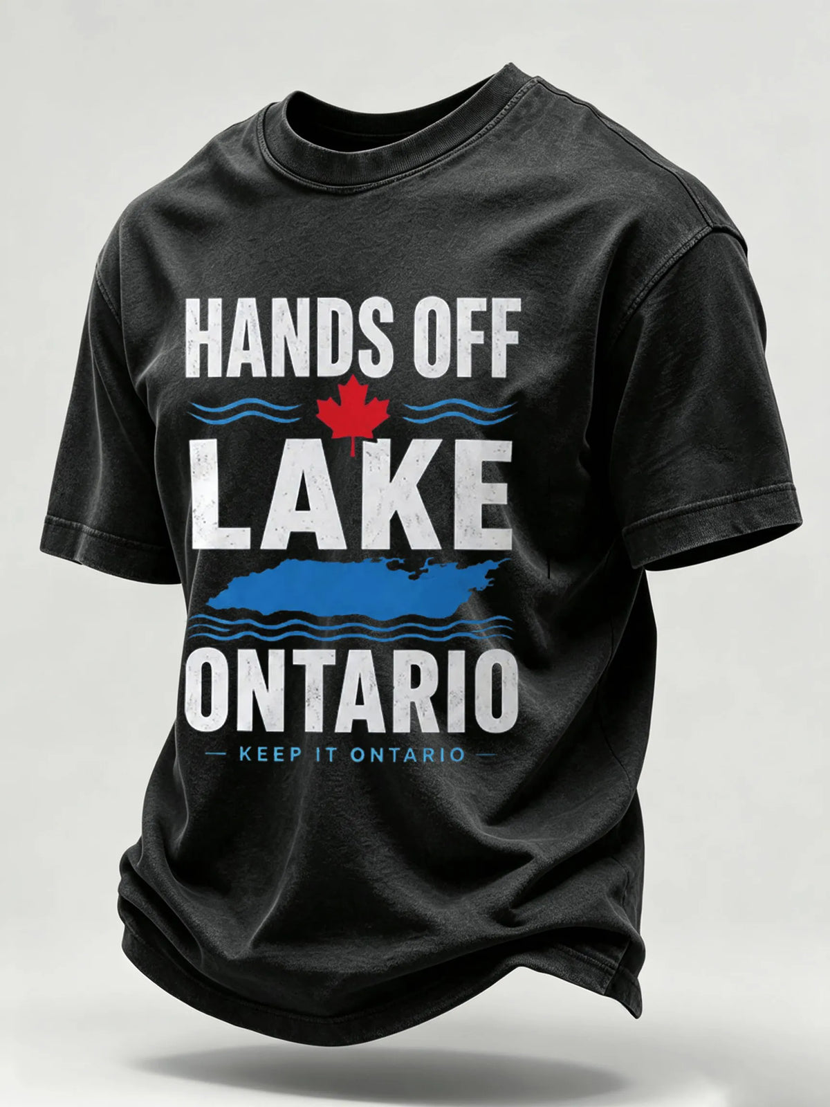 Men's Hands Off Lake Ontario Print Short Sleeve T-shirt