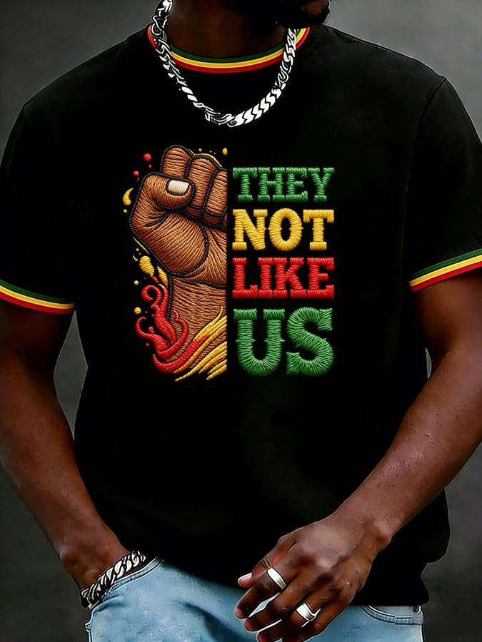 Men's Juneteenth They Not Like Us Printed Casual T-shirt