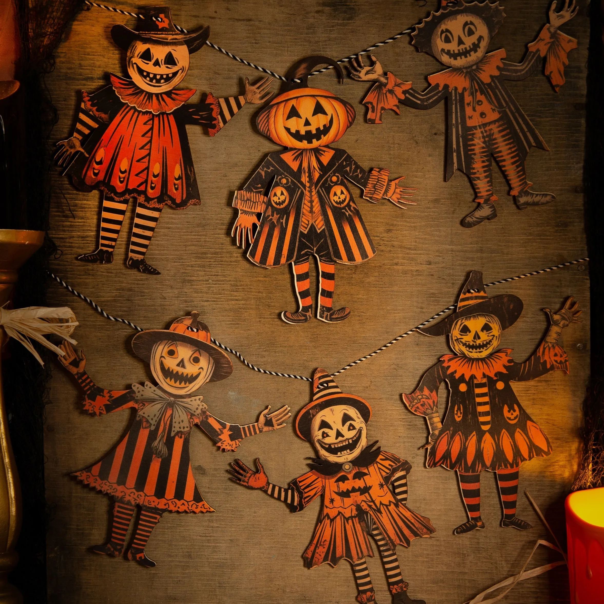 🎃Halloween Vintage Bunting Wooden