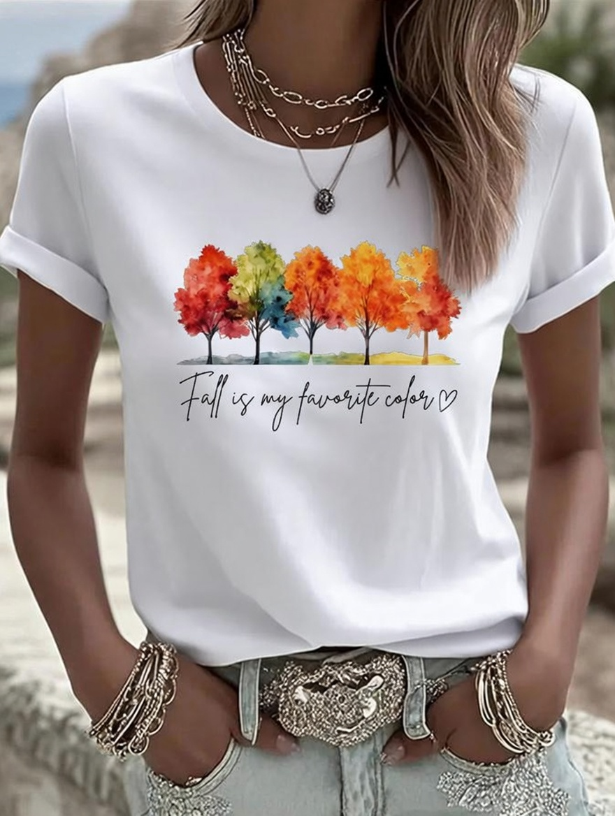 Women's My Favorite Season Is Autumn Casual T-shirt