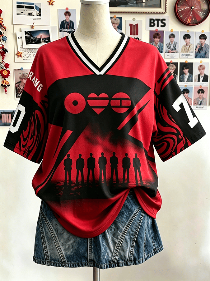 🔥Buy 3 Get 15% Off🔥Arirang Music Lovers Design V-Neck Mid-Sleeve Comfortable T-Shirt