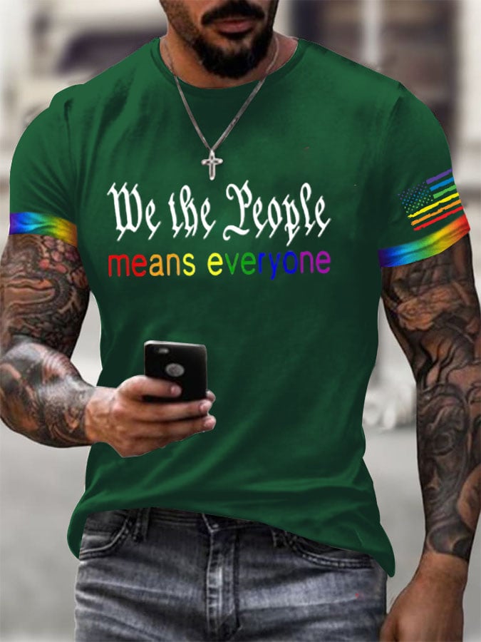 Men's We The People Means Everyone Print  T-Shirt