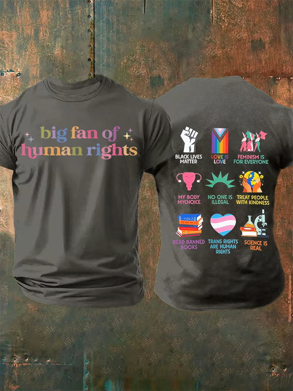 Men's  big fan of human rights  T-Shirt