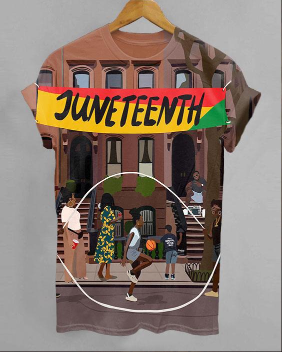 Women's Juneteenth Illustration Print Casual T-Shirt