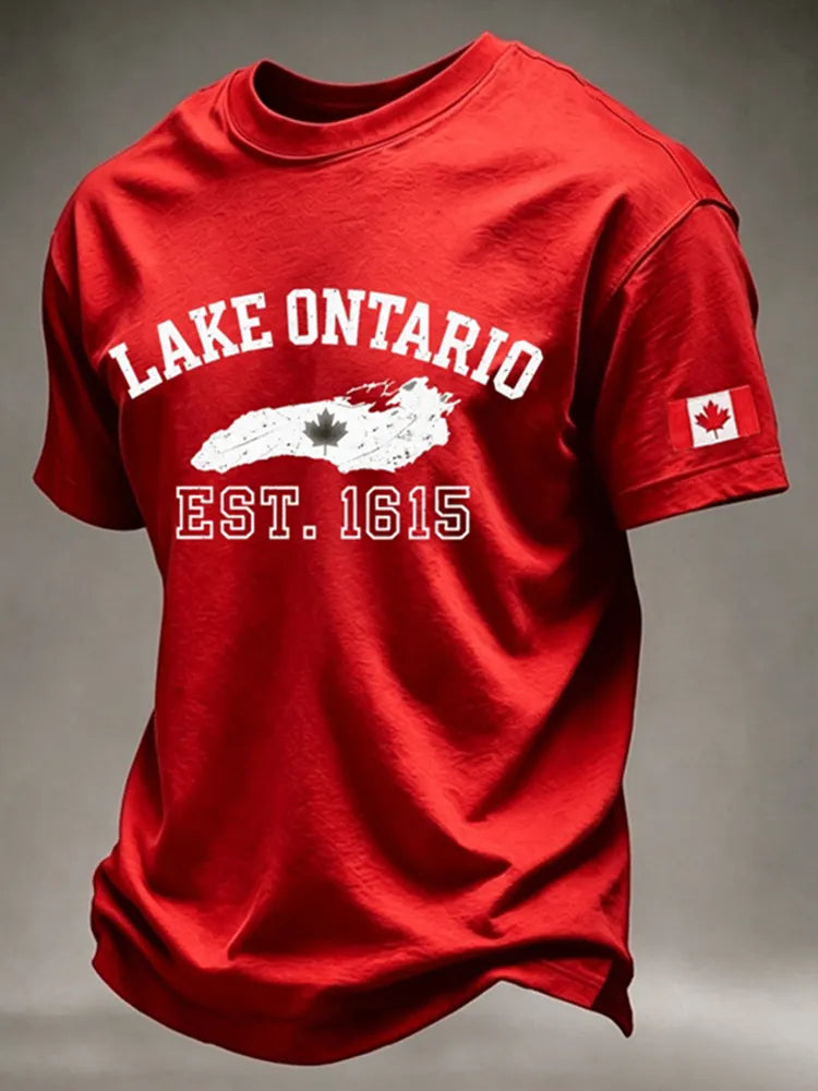 Men's Lake Ontario Print Short-sleeve T-shirt