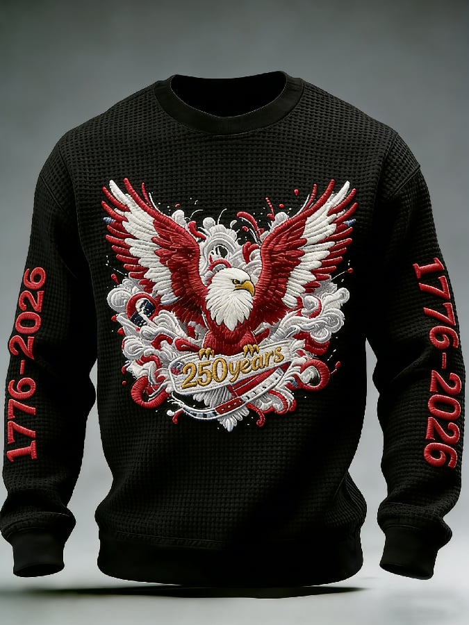 Men'S Casual T-Shirt With American 250th Anniversary Print