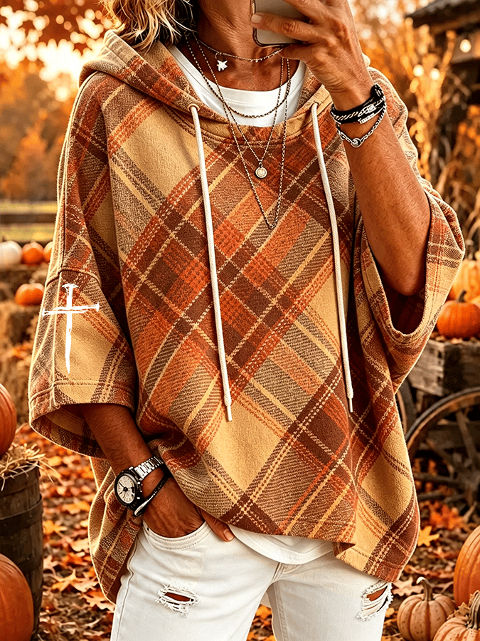 Women's Fall Striped Pattern Hoodie