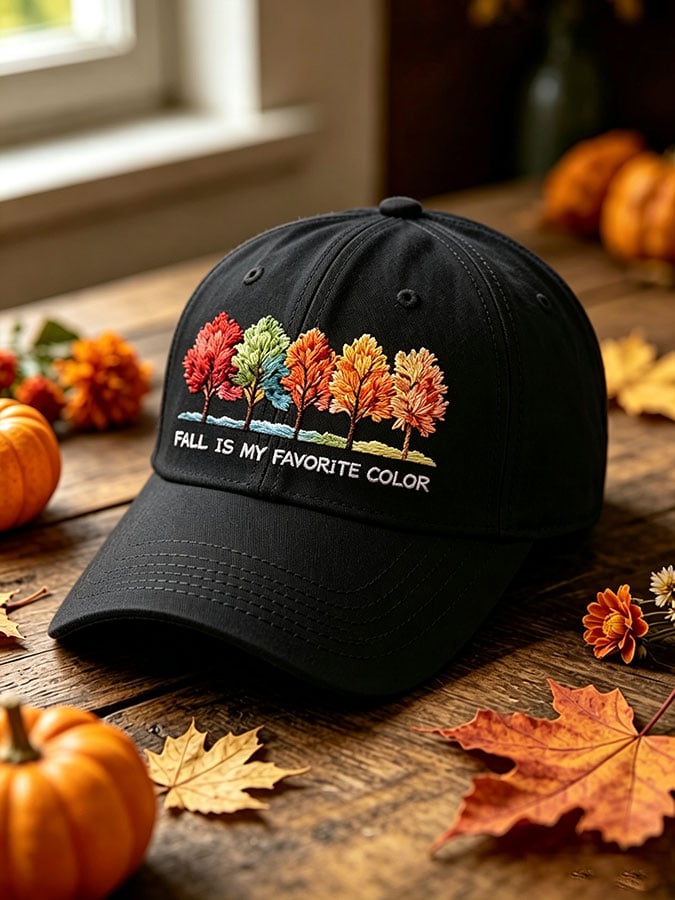Unisex FALL IS MY FAVORITE COLOR Print Baseball Cap