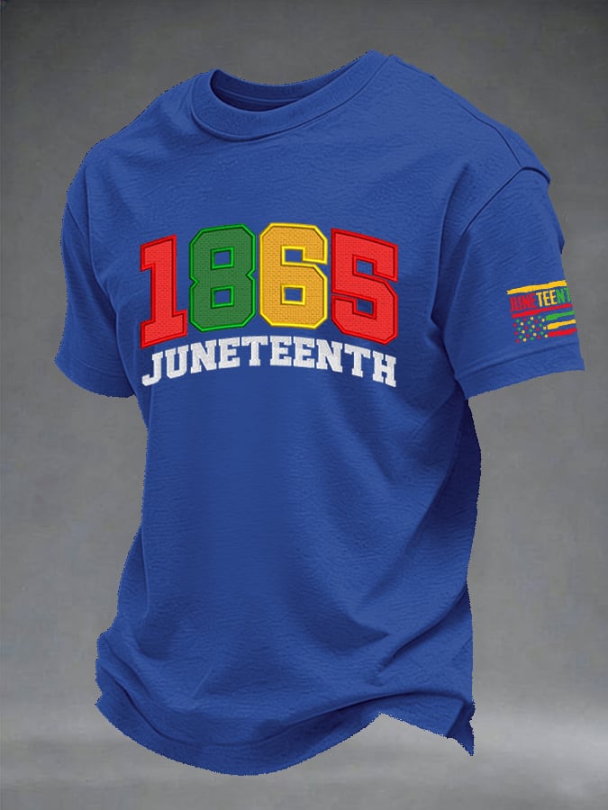 Men's Juneteenth Print Casual T-Shirt