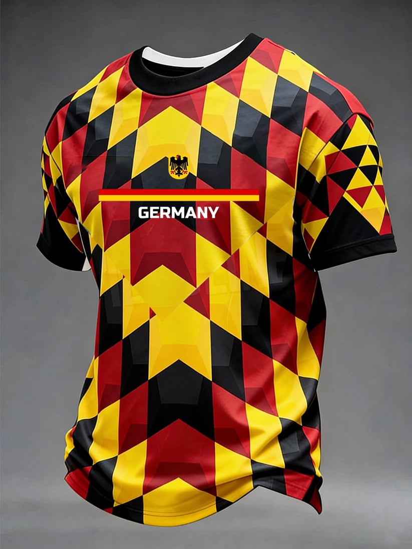 Men's Germany Soccer  Print T-Shirt