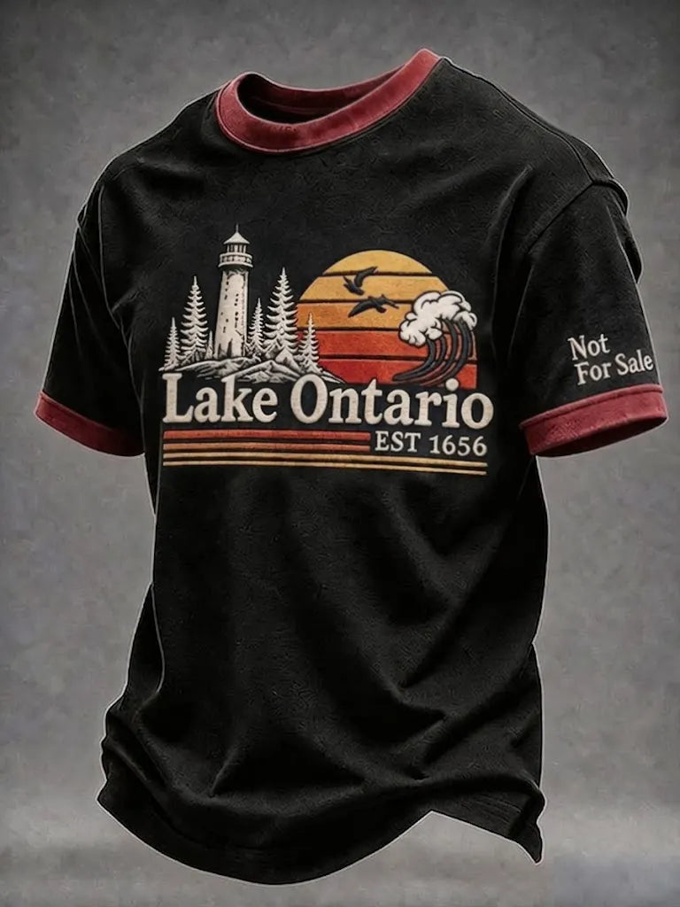 Men's Lake Ontario Print Short-sleeve T-shirt
