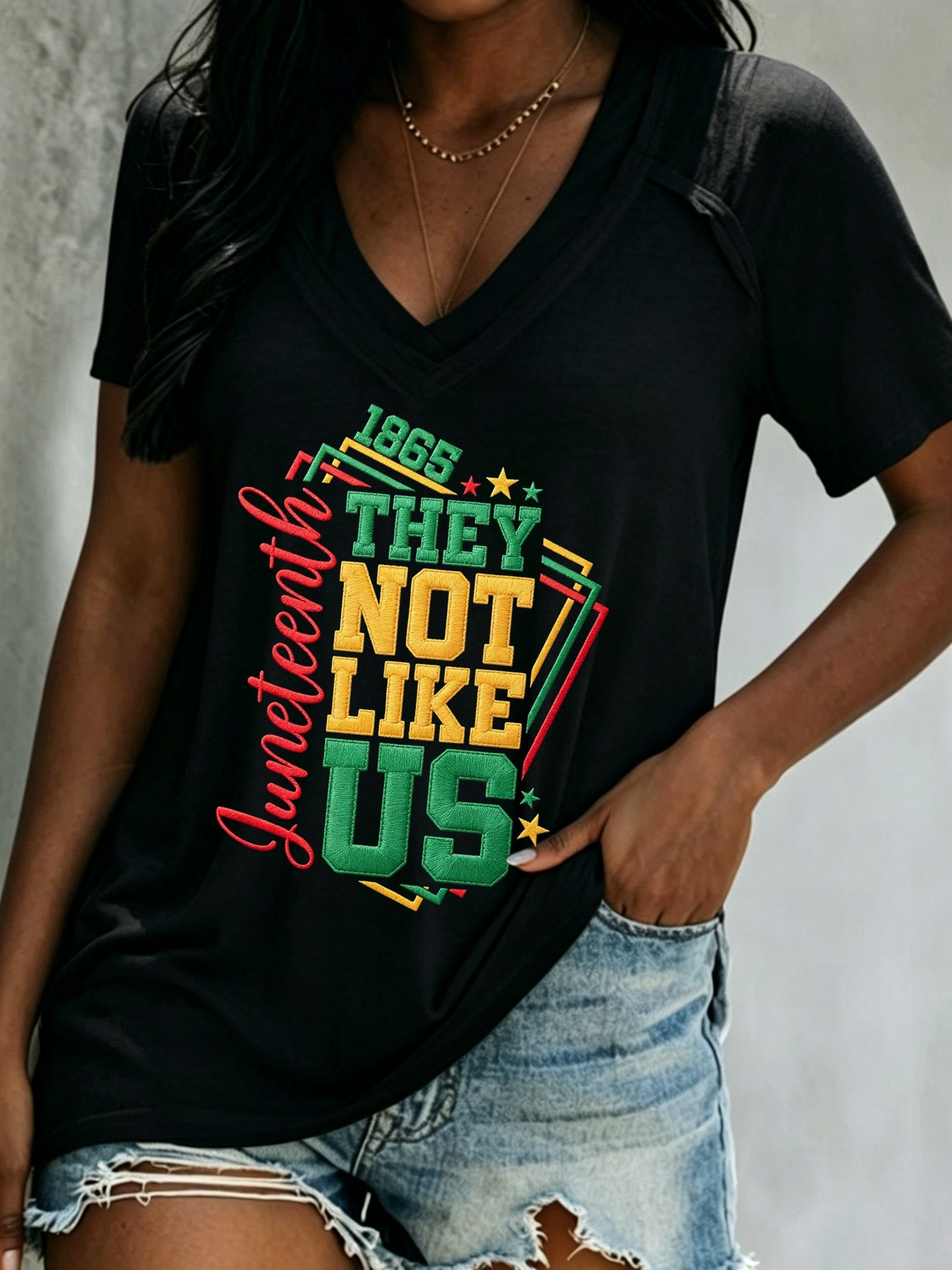Women's Juneteenth Print Casual Crewneck Top