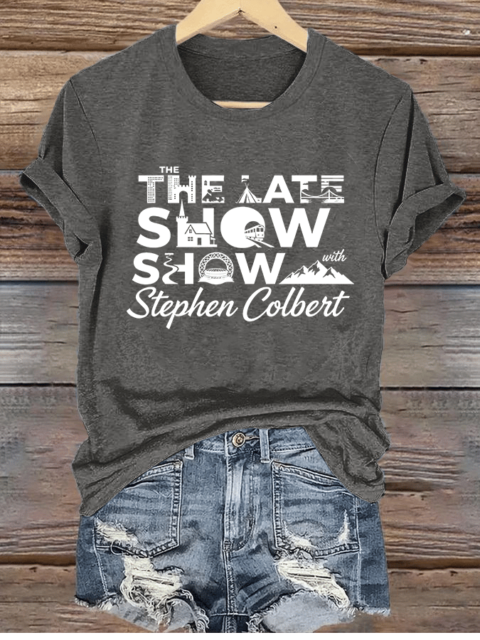 Women's Retro Last Show Tree Print T-Shirt
