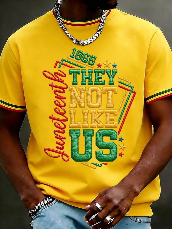Men's Juneteenth They Not Like Us Printed Casual T-shirt