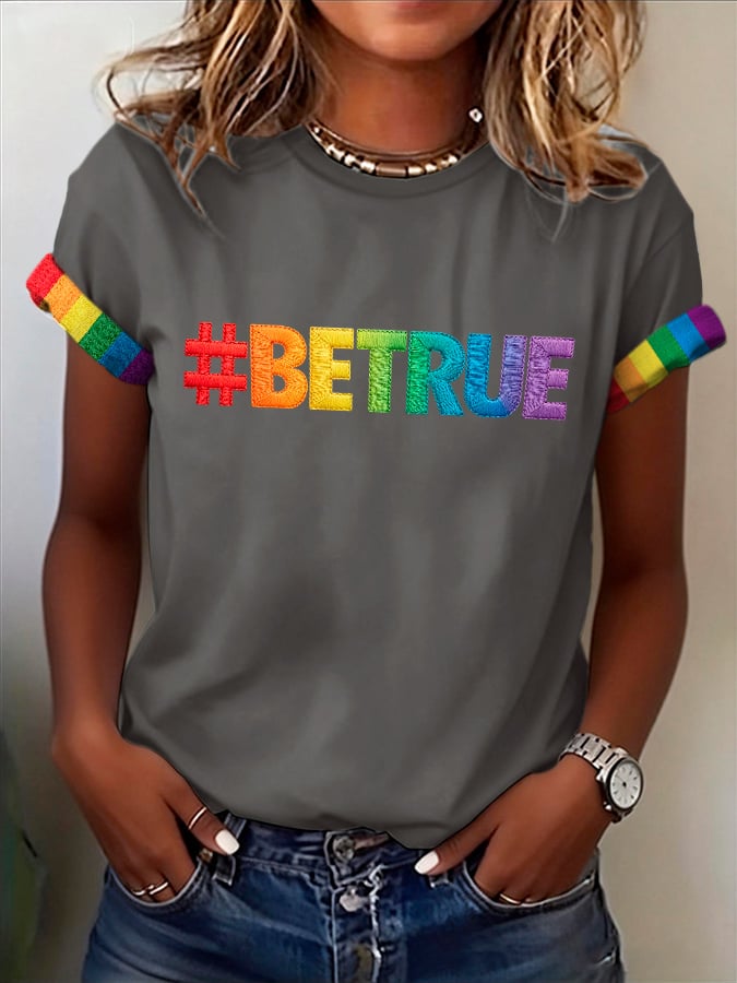 Retro Pride Parade #Betrue Print T-Shirt