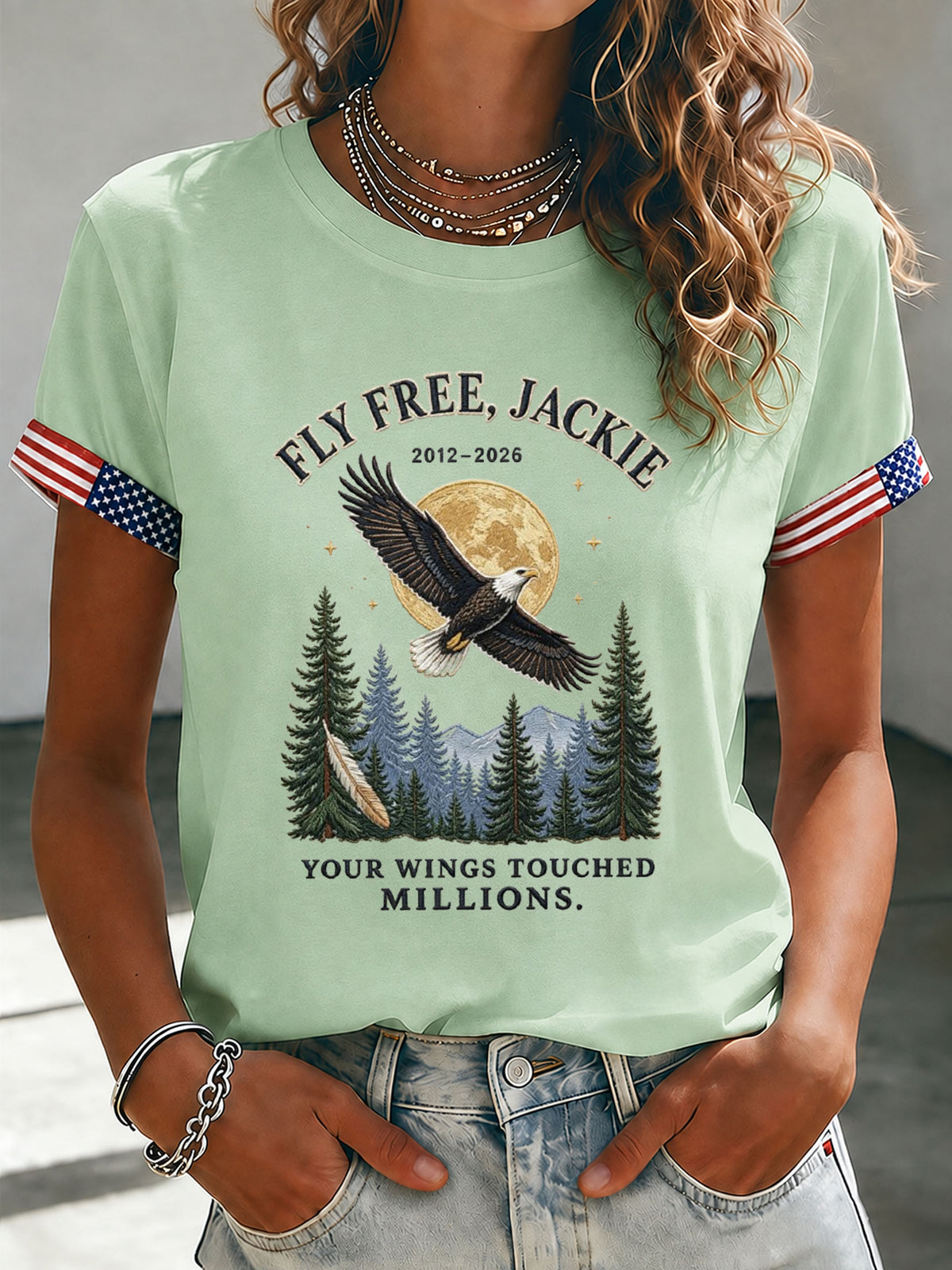 Women'S Jackie Bald Eagle Print T-Shirt