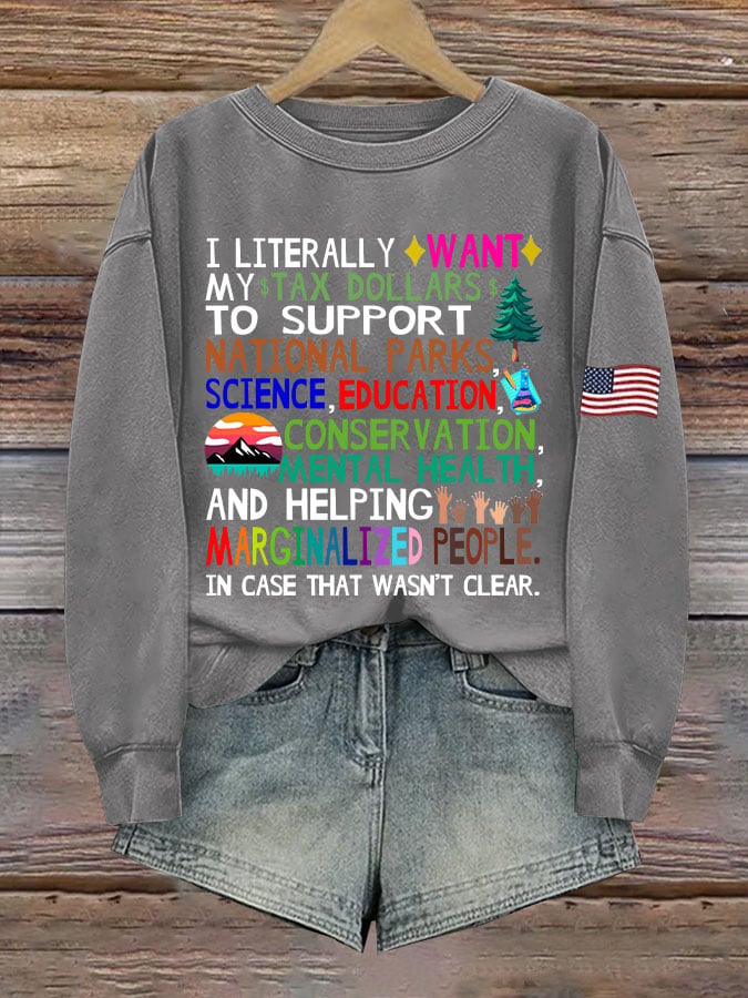 Women's Support National Parks Printed Sweatshirt