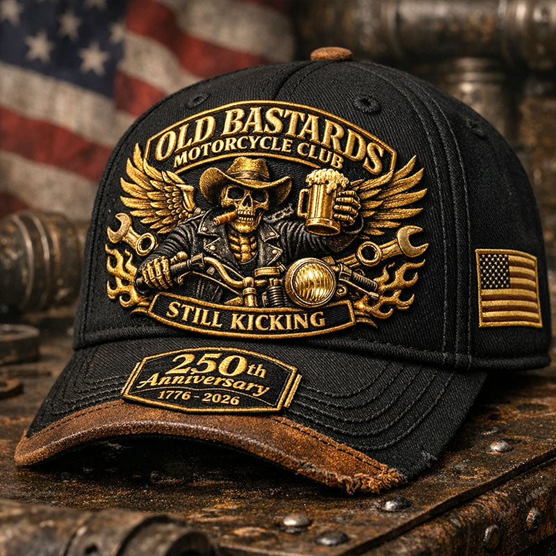 Vintage Distressed "Old Club" Lifetime Member Printed Hat