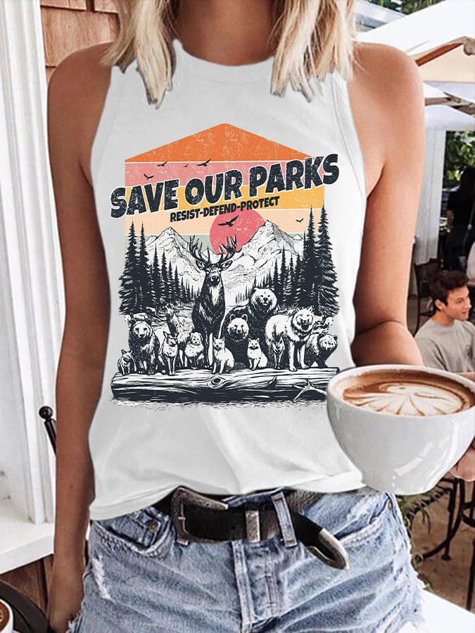 Women's Save Our Parks Print Tank Top
