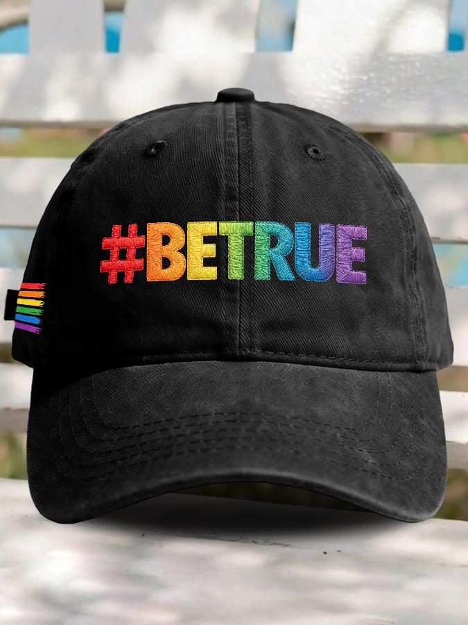Retro Pride Parade #Betrue Print Baseball Cap