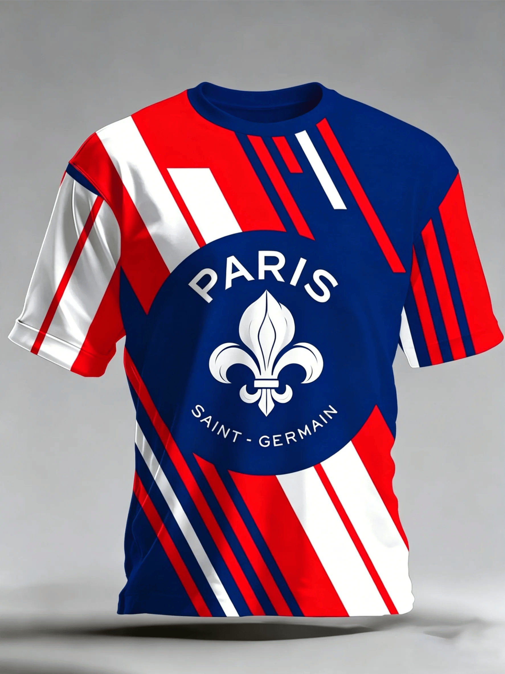 Men's French Football Short-Sleeve Printed T-Shirt
