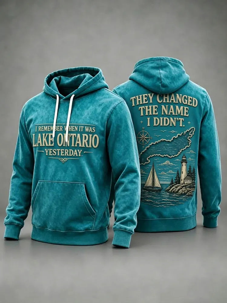 Men's Lake Ontario Always And Forever Printed Hoodie