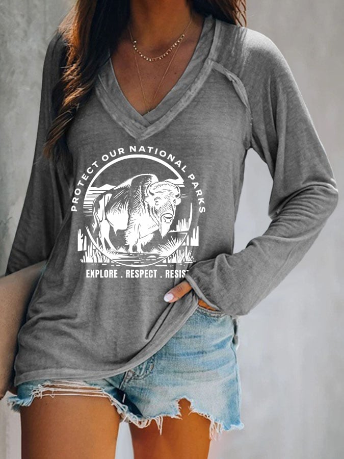 Women's Protect Our National Parks Printed T-Shirt
