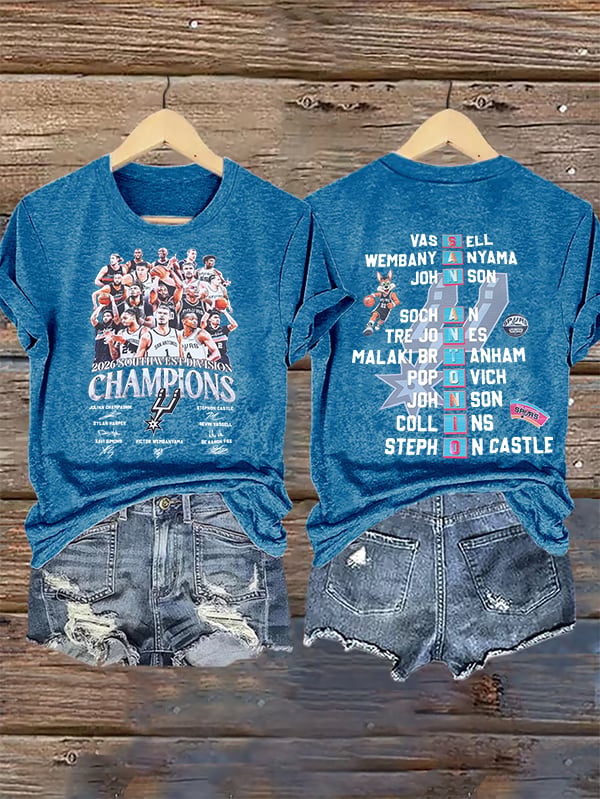 Women's  CHAMPIONS Print Round Neck T-shirt