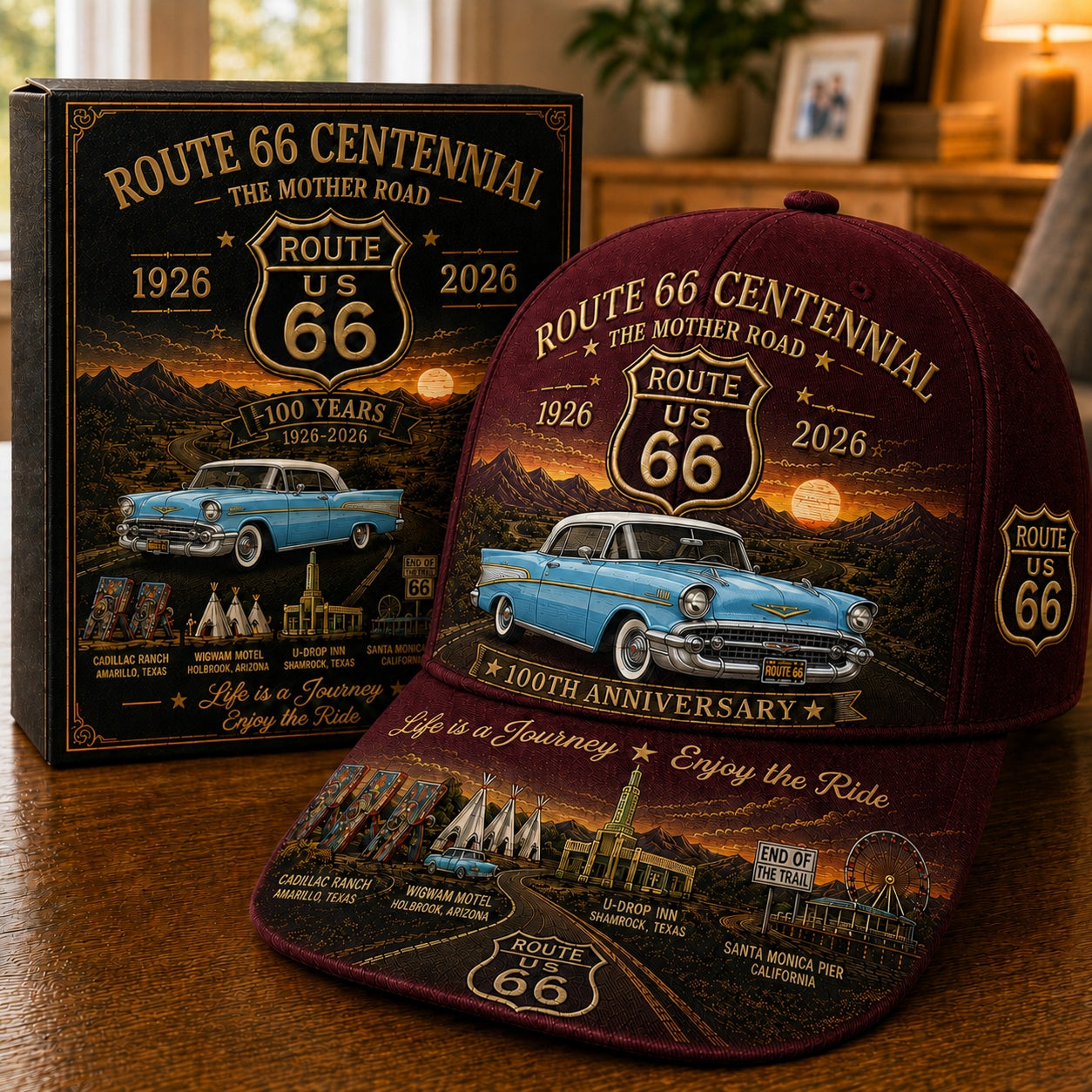 🚗- U.S. Route 66 Centennial 100th Anniversary Cap