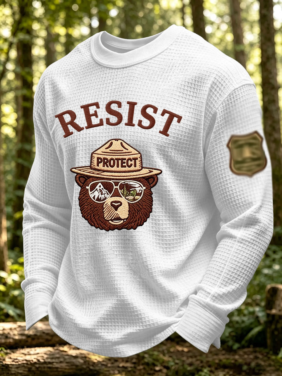 Men's Retro Protect Our Forest Printing T-Shirts