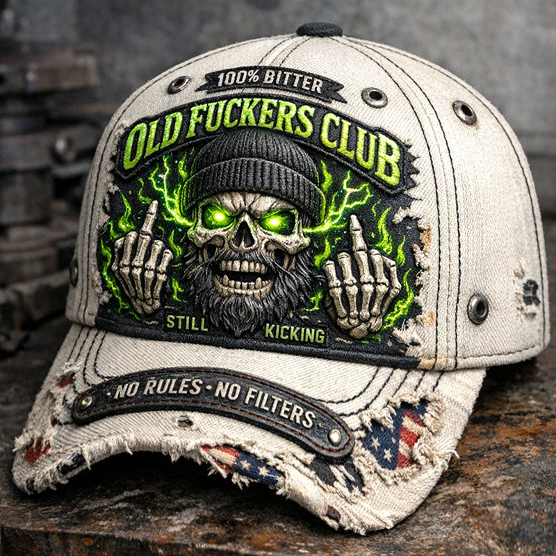 100% Bitter Old Fuckers Club Art Print Hat