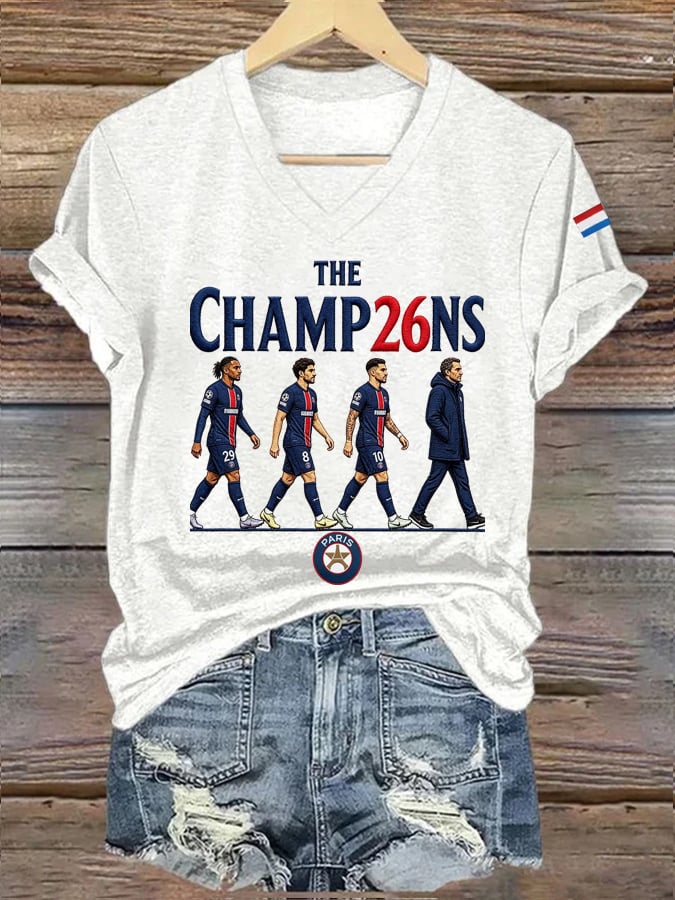Women's Soccer Print Casual T-shirt