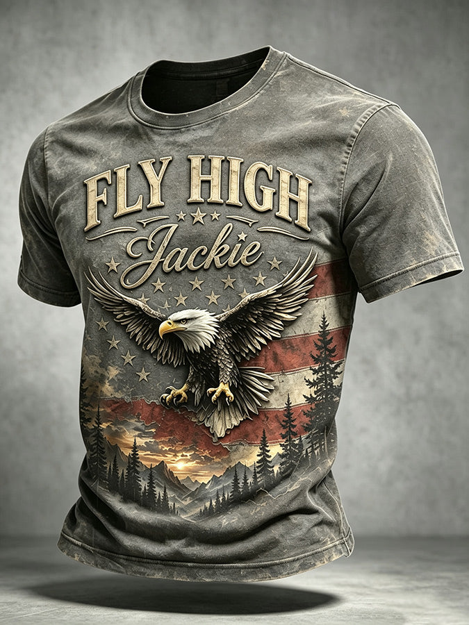 Men'S Eagle Printed Short-Sleeve T-Shirt