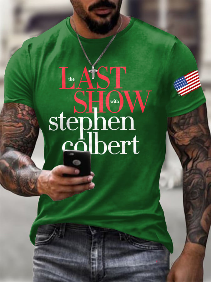 Men's Retro Last Show Print T-Shirt