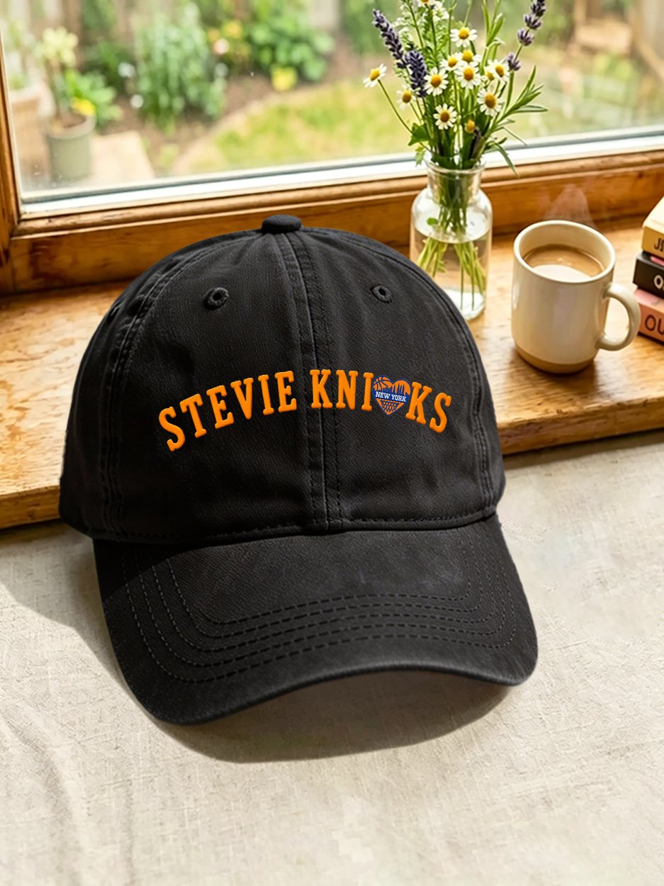 Retro New York Basketball Stevie Print Baseball Cap