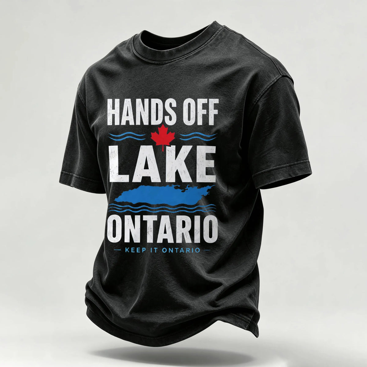 Men's Hands Off Lake Ontario Print Short Sleeve T-shirt