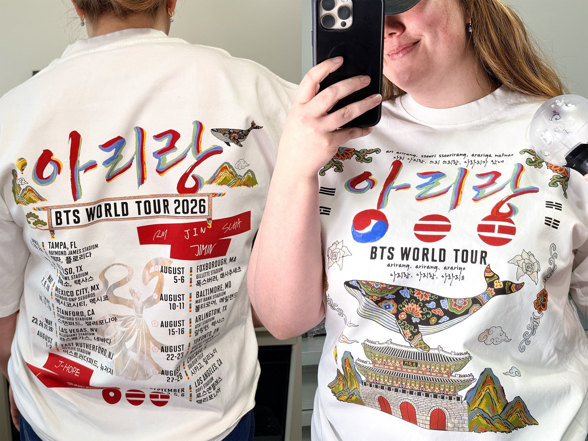 BTS Arirang Tour Shirt 2026 White T-Shirt